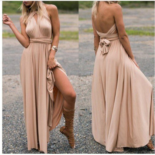 High-quality women's adaptable formal maxi dress, a top choice for elegant events. Versatile & comfortable.