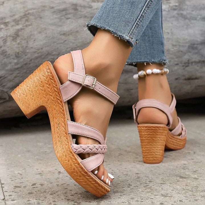 Bohemian women's cross-strap sandals, natural woven espadrille sole & comfortable adjustable straps.