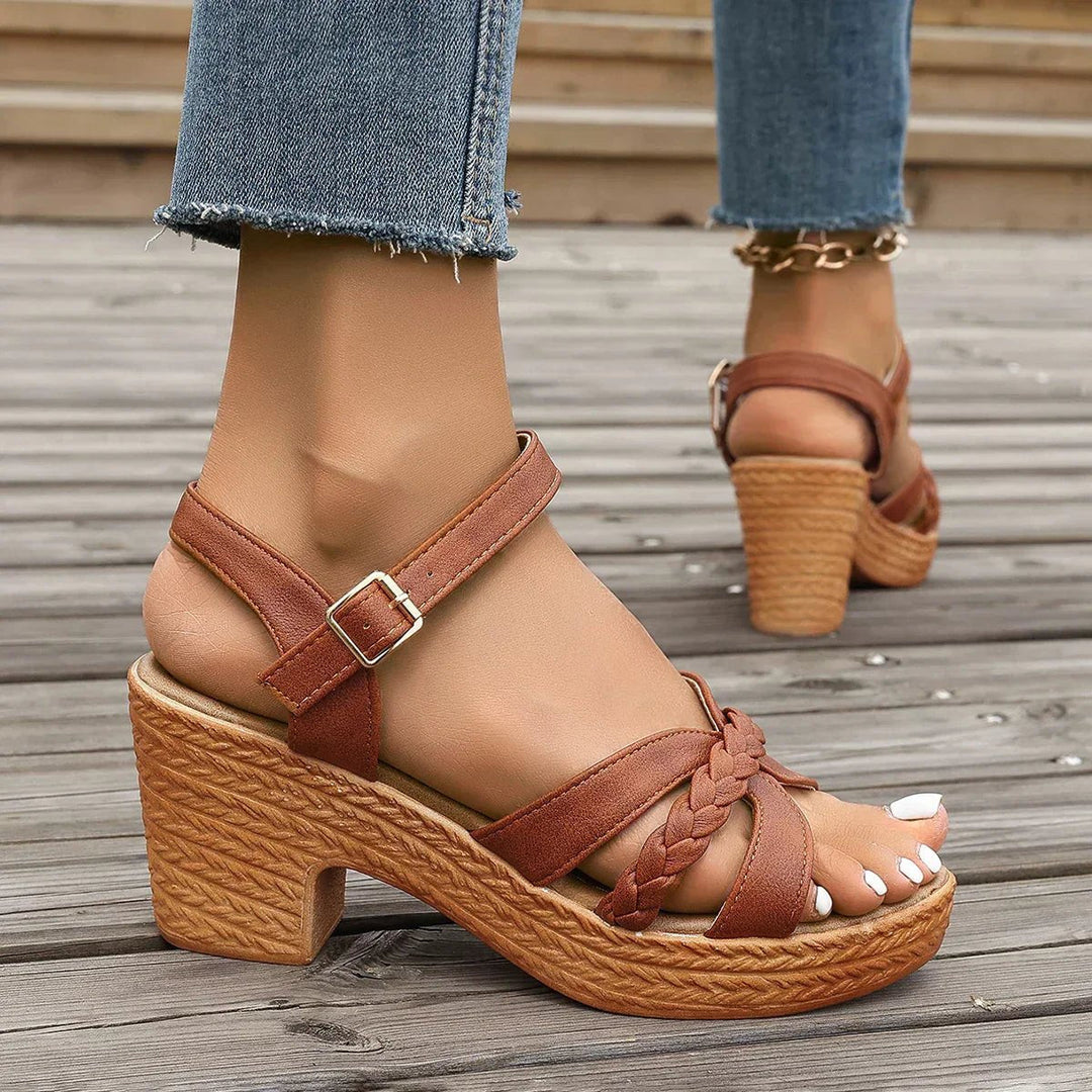 Women's casual cross-strap sandals, adjustable fit & comfortable woven espadrille sole.