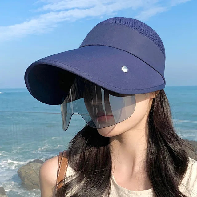 Adjustable strap women's sun visor, a perfect cycling & outdoor headwear for summer sports.