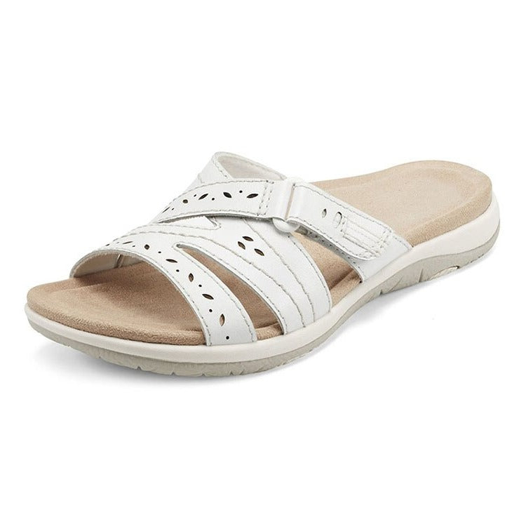 Practical women's summer sandals with adjustable straps, providing custom orthopedic comfort.