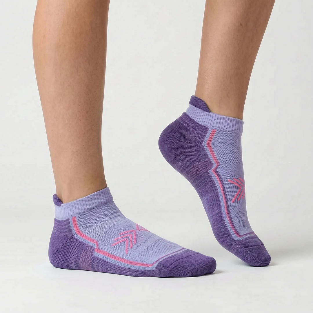 Women's active ankle socks, moisture-wicking for comfortable workouts & running.