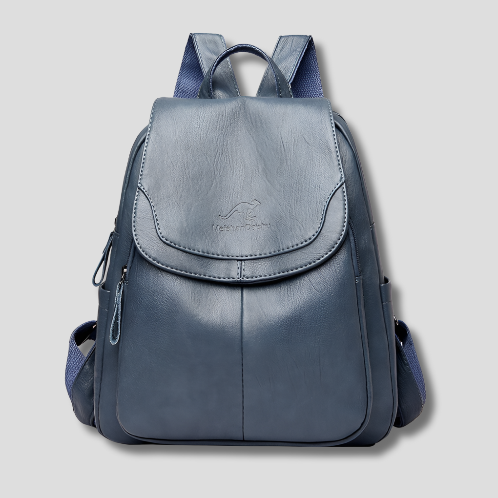 Chic women's flap backpack, anti-theft design ensures secure storage for daily essentials & city trips.