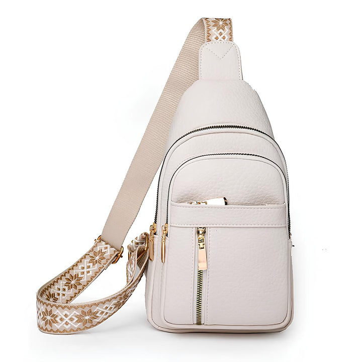 Stylish women's anti-theft sling backpack for secure travel. Crossbody design ideal for daily use & adventures.