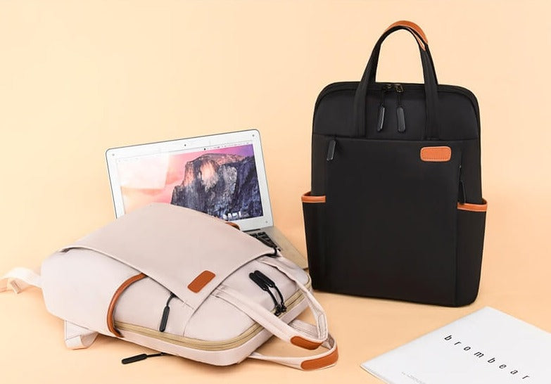 Versatile women's anti-theft backpack, lightweight, water resistant, for travel, school, work.