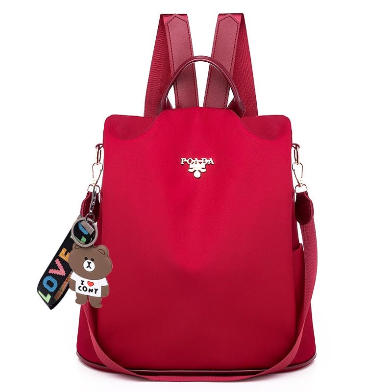 Stylish women's anti-theft backpack for travel & daily use. Water-resistant fabric keeps belongings safe and dry.