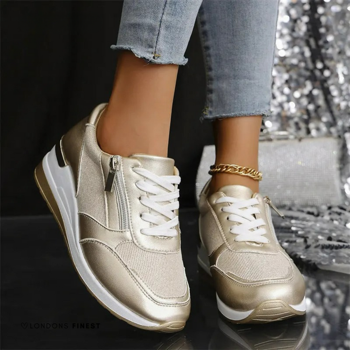 Women's arch support sneakers, cushioned for daily comfort & foot support. Lightweight ergonomic design for versatile wear.