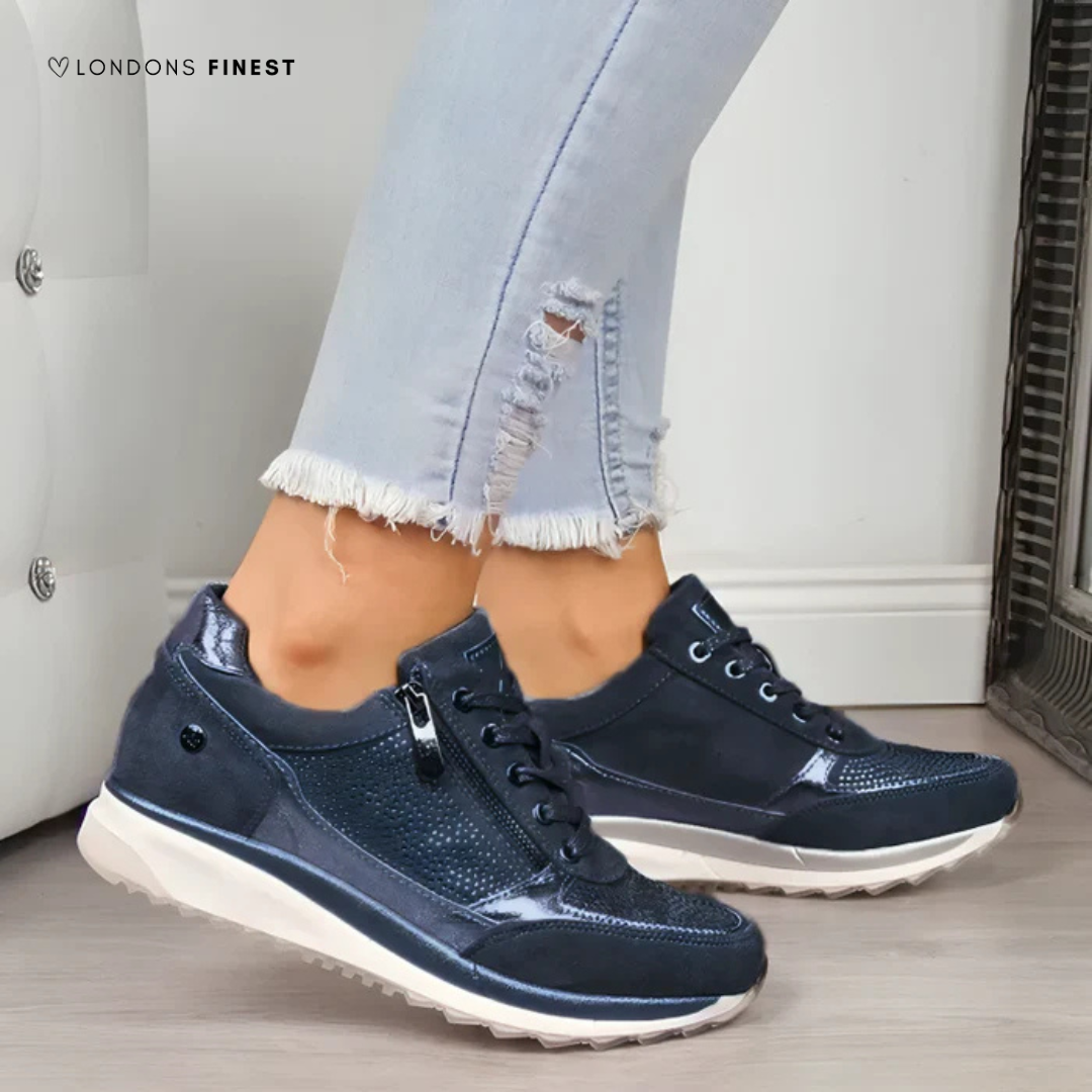 Comfortable women's arch support sneakers, lightweight design with cushioned insole for active and daily wear.