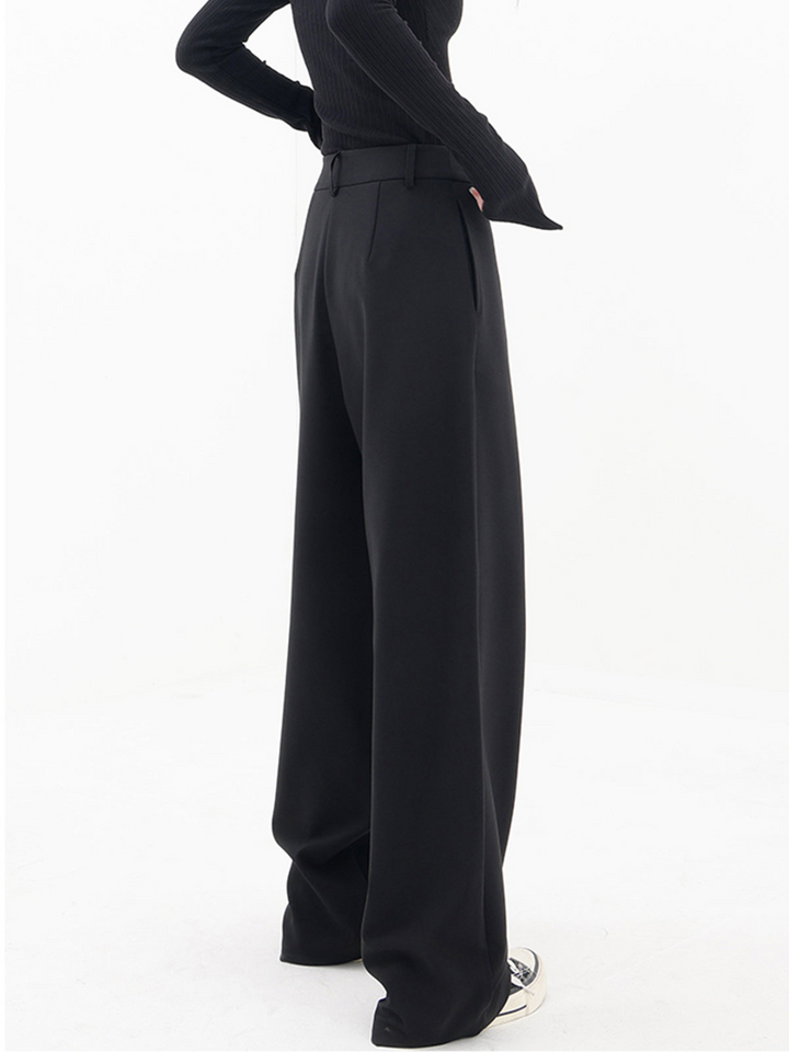 High waist women's relaxed fit baggy trousers, designed for ultimate comfort and versatile casual wear.