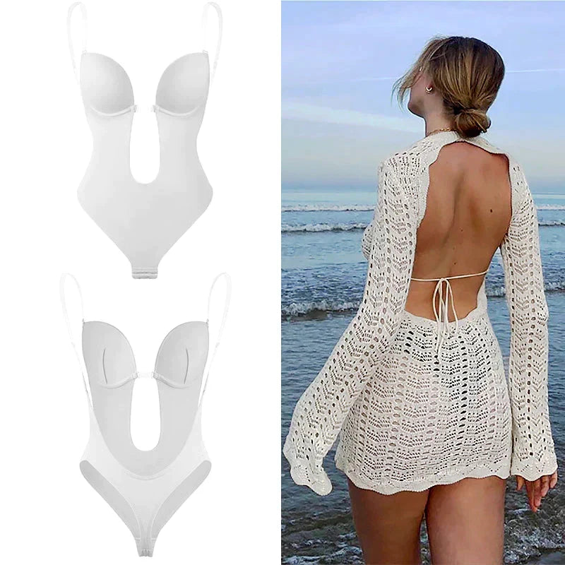 Comfortable women's backless body shaper, perfect for enhancing figure & smoothing under formal & evening dresses.