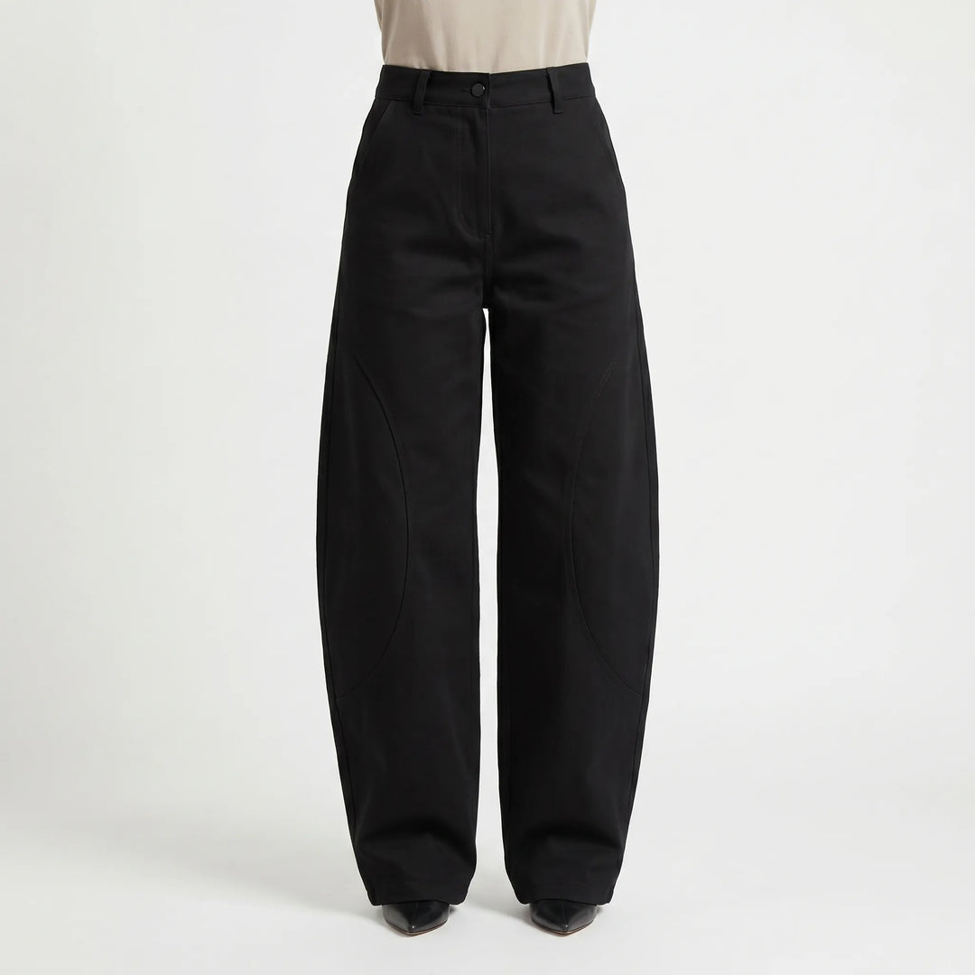 Statement women's baggy barrel-leg pants. Relaxed, loose fit & low rise jeans for a unique look.