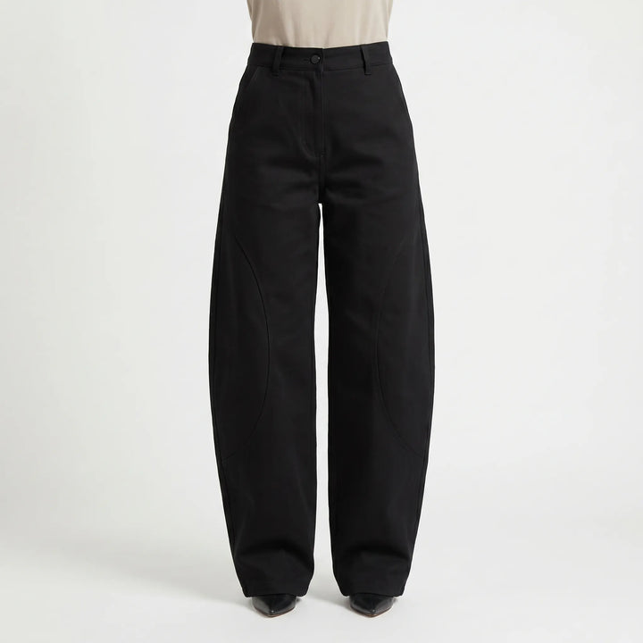 Statement women's baggy barrel-leg pants. Relaxed, loose fit & low rise jeans for a unique look.