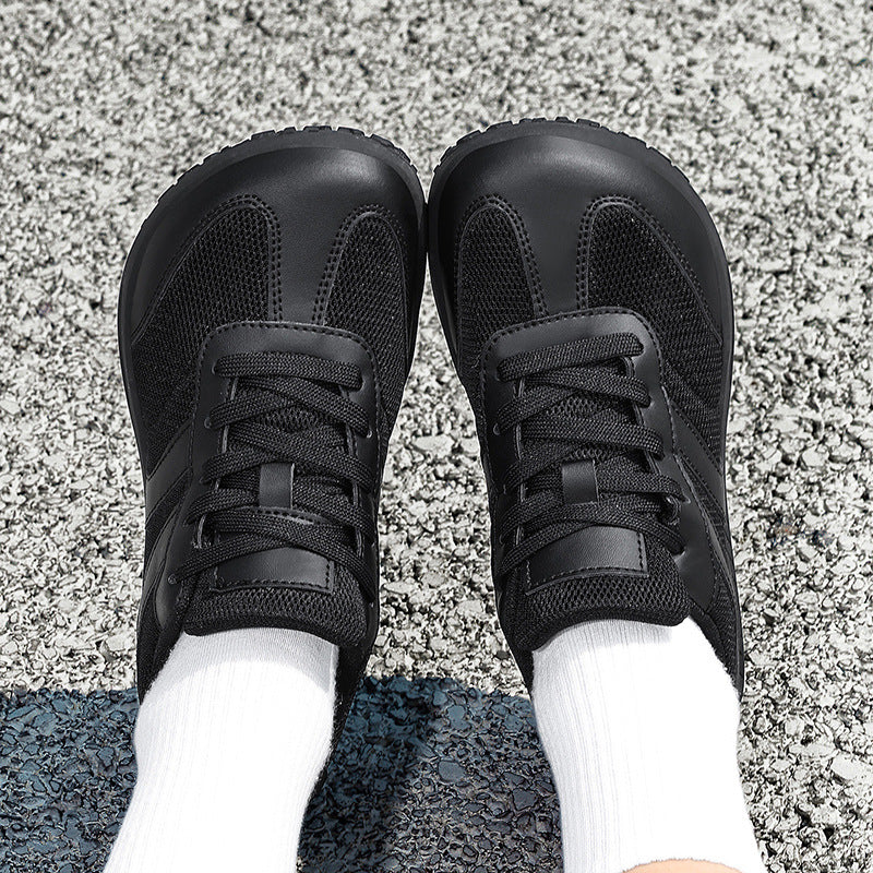 Flexible sole women's walking shoes, minimalist design with non-slip traction.