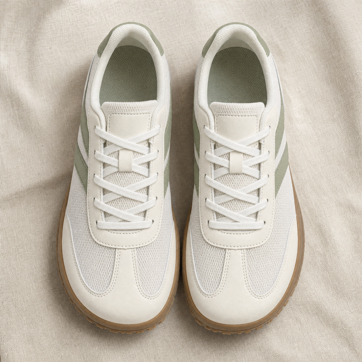 Minimalist women's walking shoes, wide toe box for foot health & natural spread.