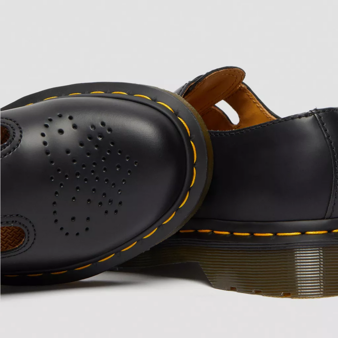 Fashion-forward women's double buckle Mary Jane flats, ideal for edgy casual outfits.