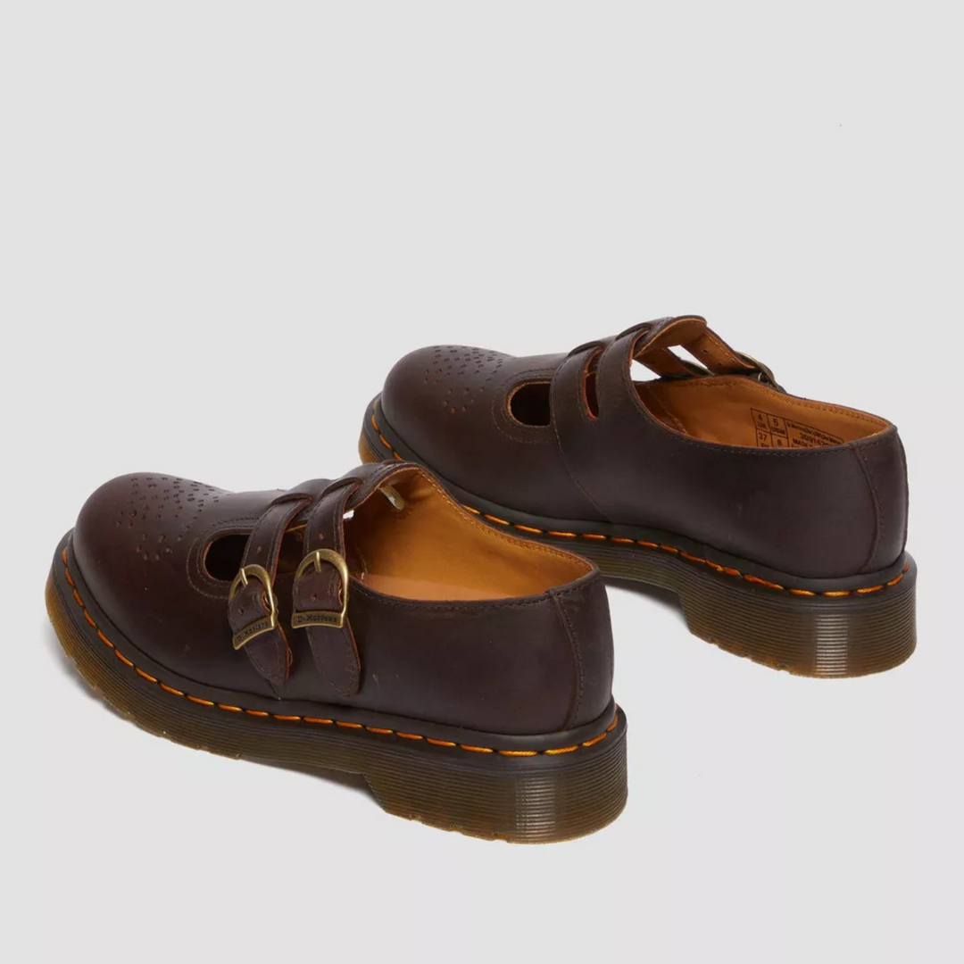 Versatile women's double buckle Mary Jane flats, perfect for edgy casual and alternative fashion.