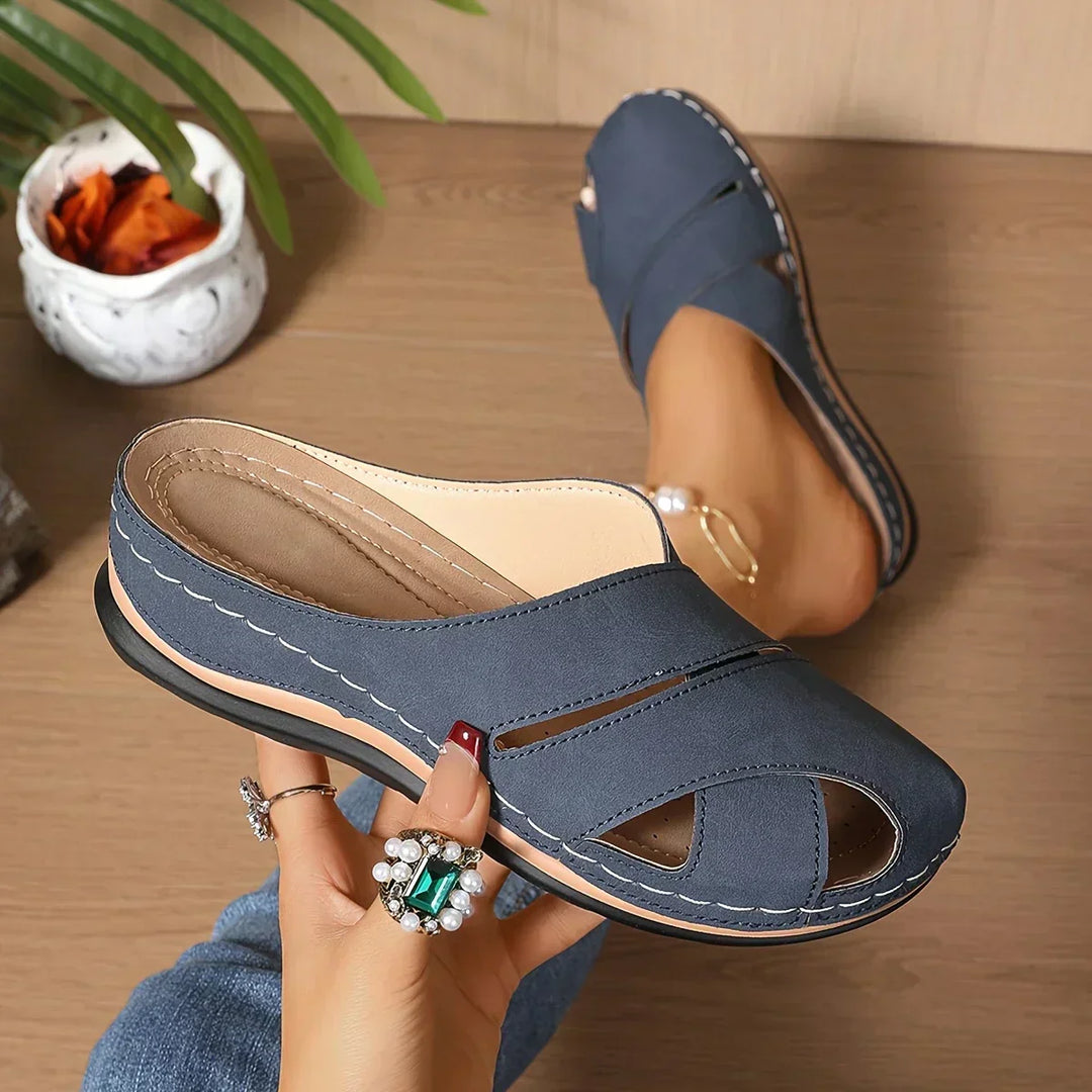 Chic women's platform wedge sandals, designed for ultimate all-day comfort and elegant summer style.