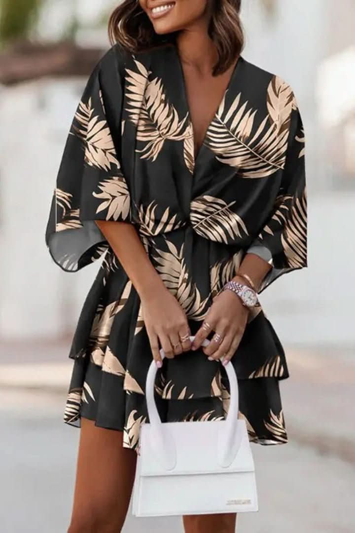 Flowy off-shoulder mini dress for women, featuring a bohemian style, ideal for casual summer outfits.