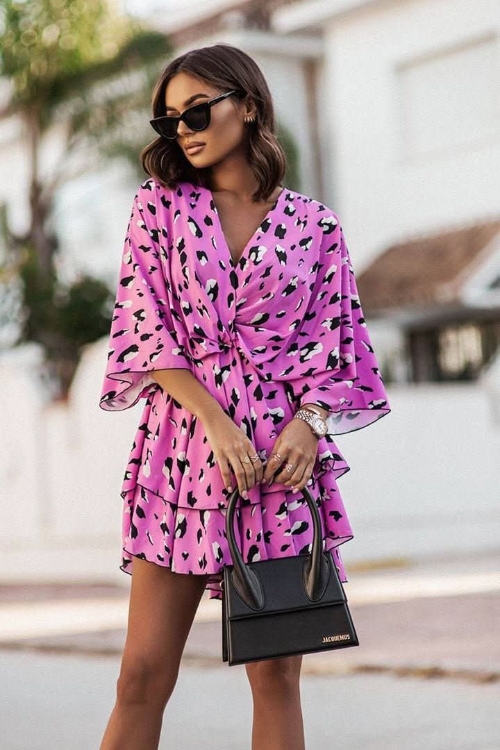Festival fashion women's off-shoulder mini dress, a breezy bohemian style perfect for outdoor events.