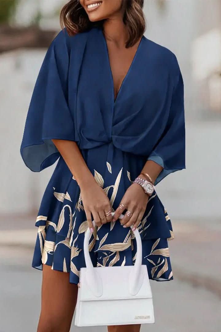 Casual bohemian off-shoulder mini dress for women, versatile for summer days, beach trips, or daily wear.