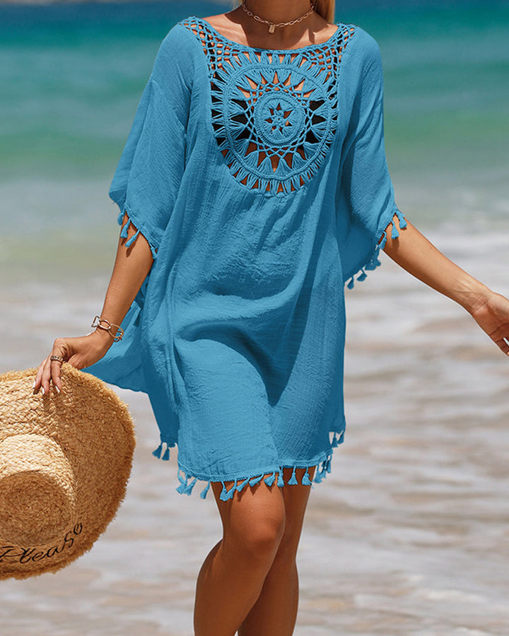 Stylish women's swimwear cover-up, one size, ideal for resort wear and summer fashion.
