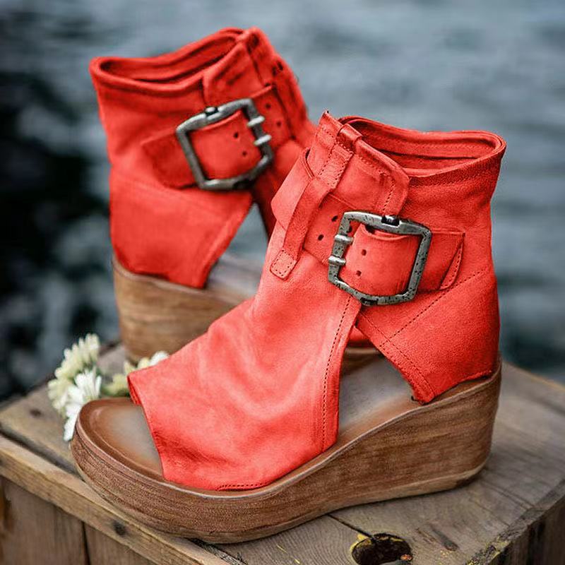 Comfortable orthopedic boho wedge sandals for women with arch support and foot pain relief.