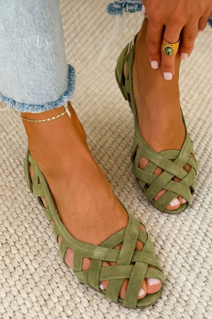 Everyday women's braided crossover strap sandals, offering comfort and style for summer wear.