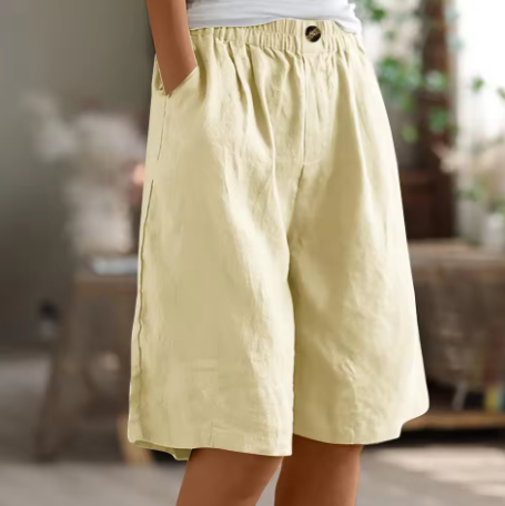 Comfortable women's workout shorts featuring breathable fabric for all-day wear.