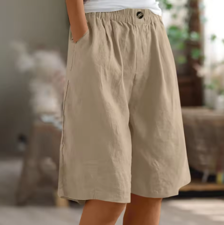 Women's active shorts with a comfortable waistband, perfect for yoga or jogging.