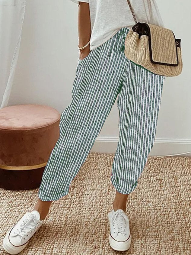 Chic women's breathable comfort pants; moisture-wicking, full-length, perfect for work & casual.
