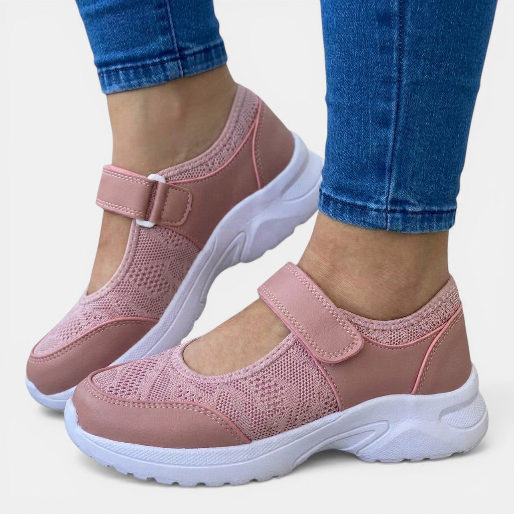Women's breathable orthopedic slip-on sneakers for casual comfort & foot support. Lightweight walking shoes.