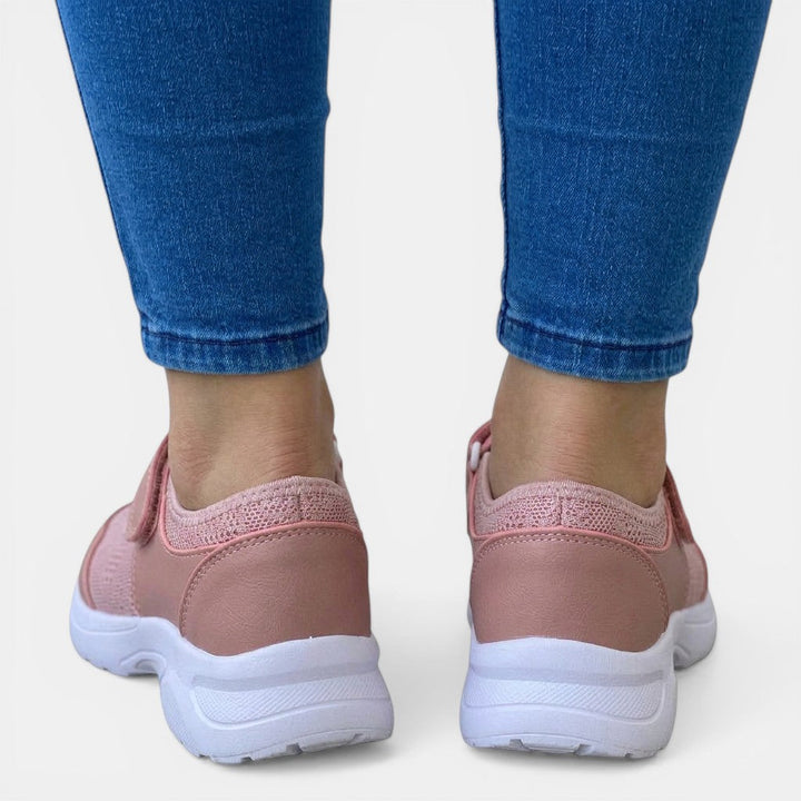 Comfortable women's orthopedic slip-on sneakers offering excellent foot support. Breathable for casual wear.