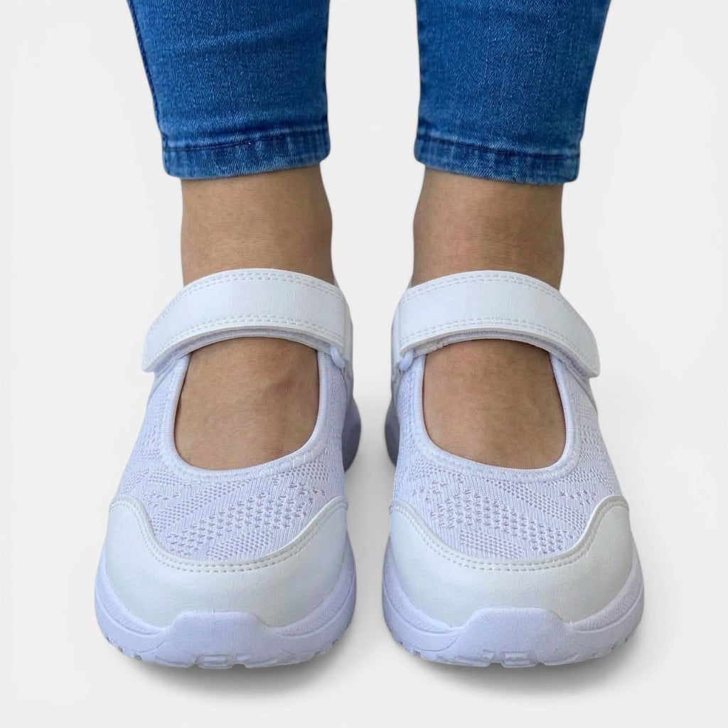Athletic casual women's slip-on sneakers with breathable orthopedic support for healthy, comfortable feet.