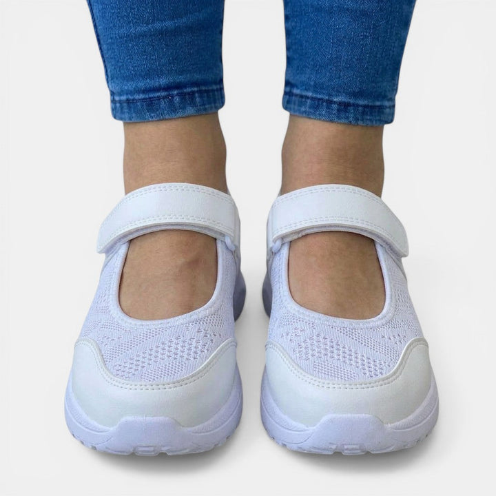 Athletic casual women's slip-on sneakers with breathable orthopedic support for healthy, comfortable feet.