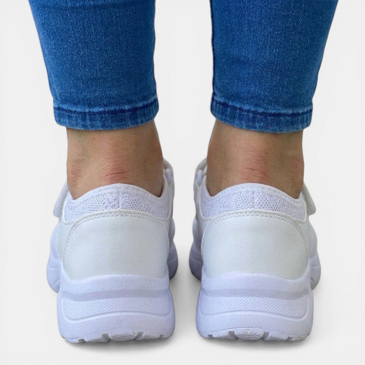 Breathable women's slip-on orthopedic sneakers, perfect for easy casual wear & all-day foot support.