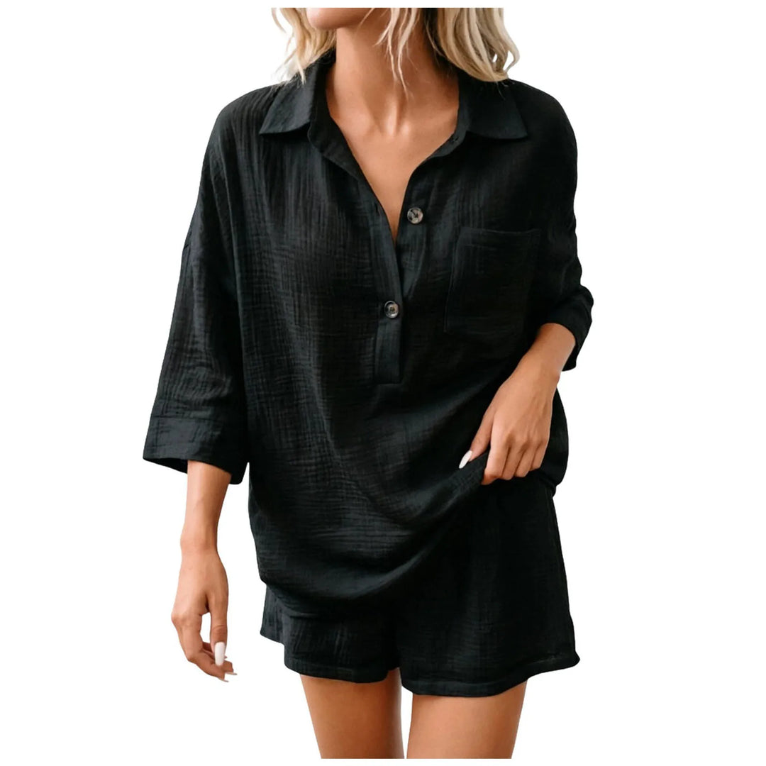 Stylish women's relaxed fit beach outfit with breathable fabric; perfect for resort wear & summer vacation.