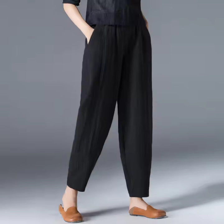 Everyday women's summer trousers, comfortable, relaxed fit, perfect for warm weather casual style.