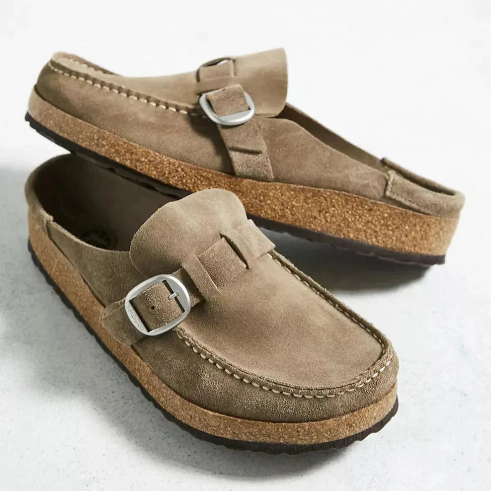 Women's Brynn orthopedic mules. Slip-on comfort shoes with arch support & cushioning for everyday wear.
