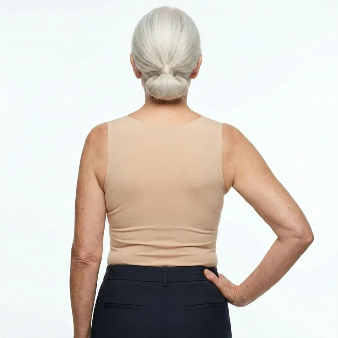 Casual women's tank top with built-in bra, wire-free comfort for daily activities & lounging.