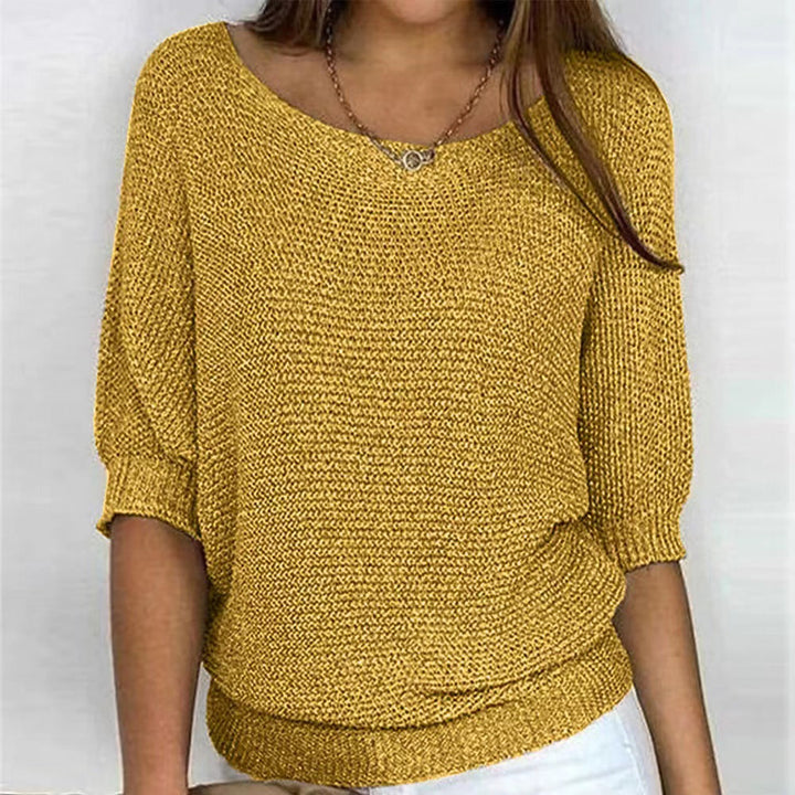 Stylish women's Carla comfort sweater. Ultra-soft long sleeve round neck pullover, great for versatile everyday fashion.