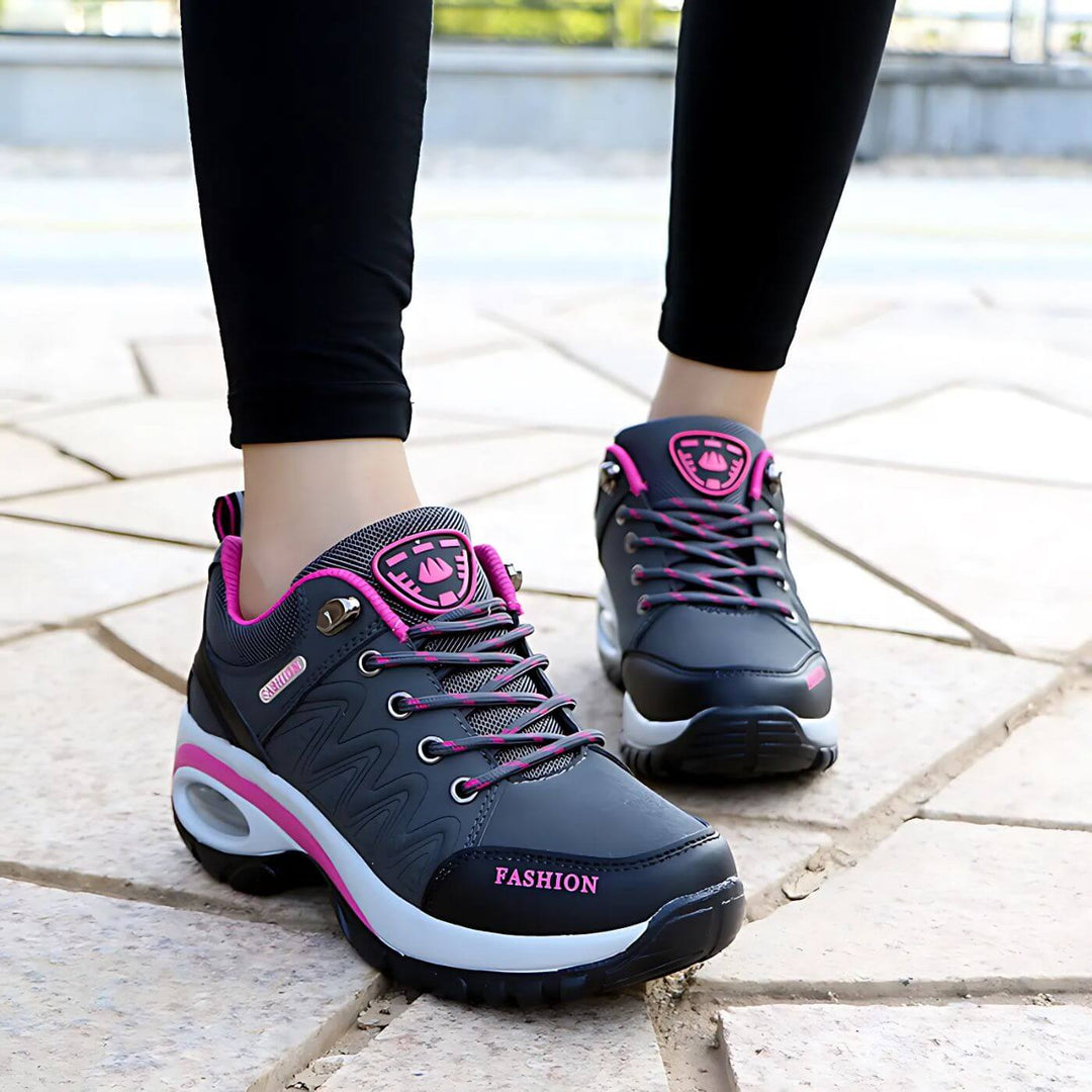 Breathable women's casual sneakers, lightweight with arch support, perfect for walking.