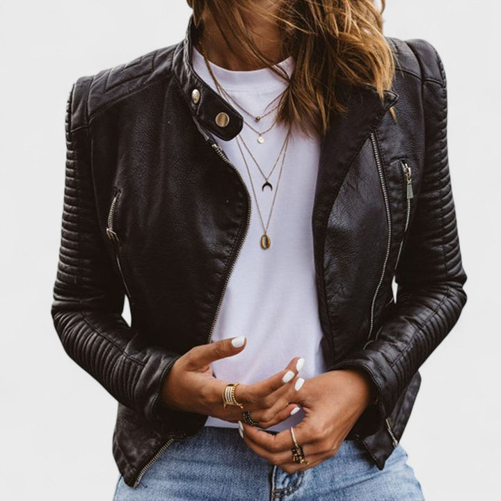 Women's chic black jacket, elegant and versatile, perfect for timeless everyday fashion and outerwear.
