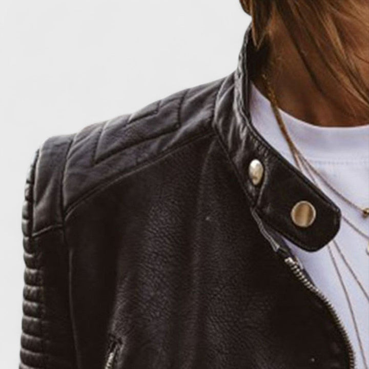 Elegant women's blazer style jacket in black, offering a timeless and chic look for versatile everyday wear.