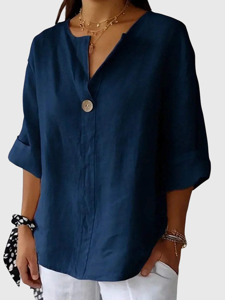 Women's elegant long sleeve blouse, perfect for a stylish everyday look or a comfortable office wear outfit.