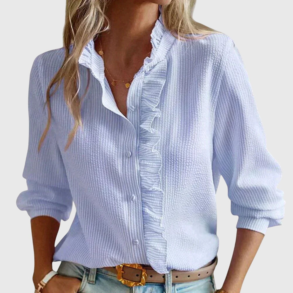 Women's chic blouse for versatile styling, from casual spring outfits to elegant office wear.