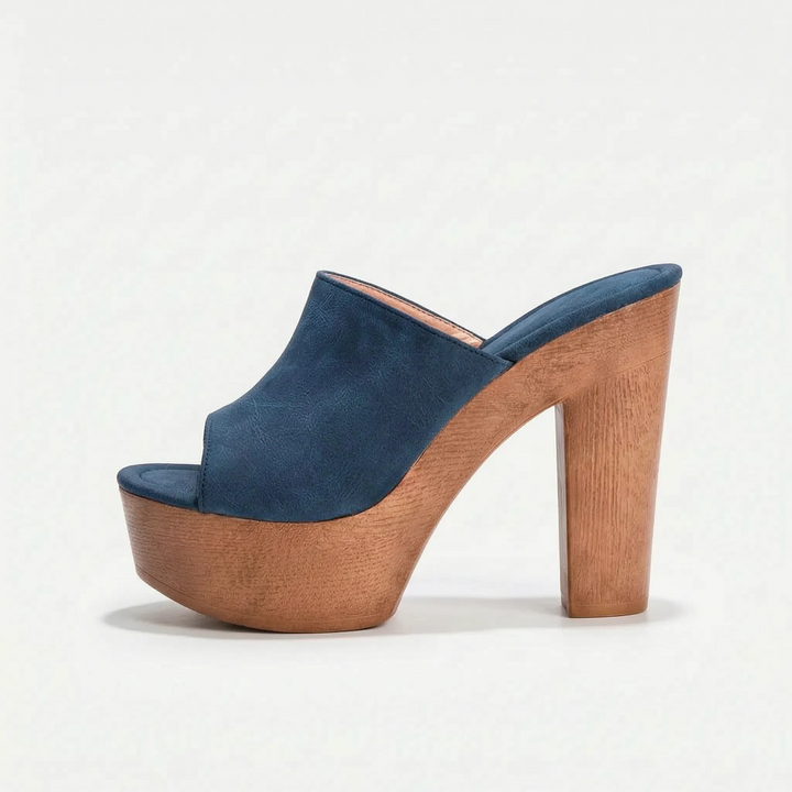 Women's stylish summer platform footwear with a robust chunky sole and block heel.