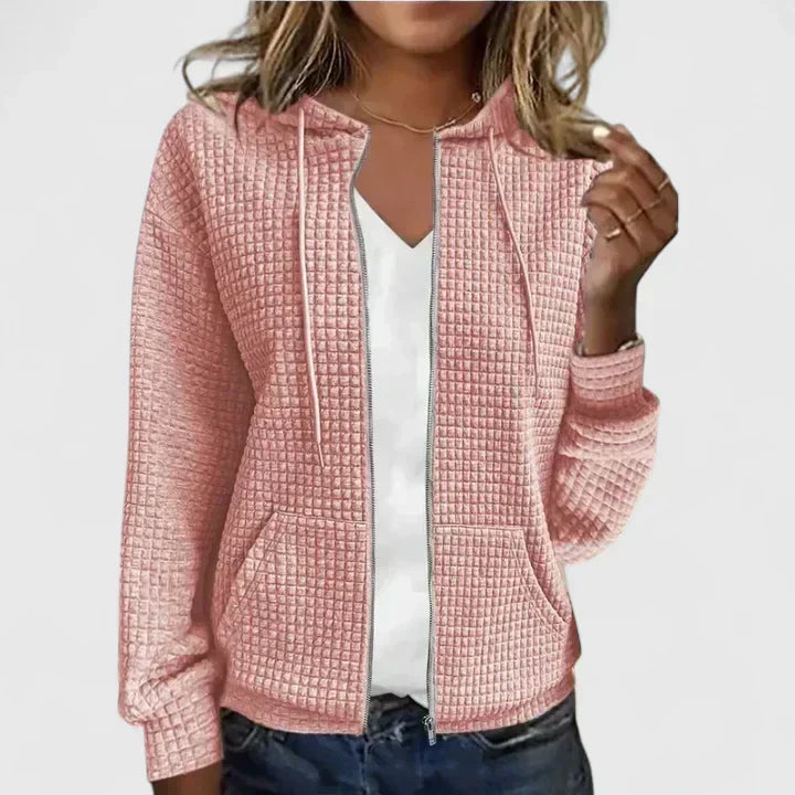 Stylish women's long sleeve open-front cardigan, a versatile layering piece for effortless fashion.