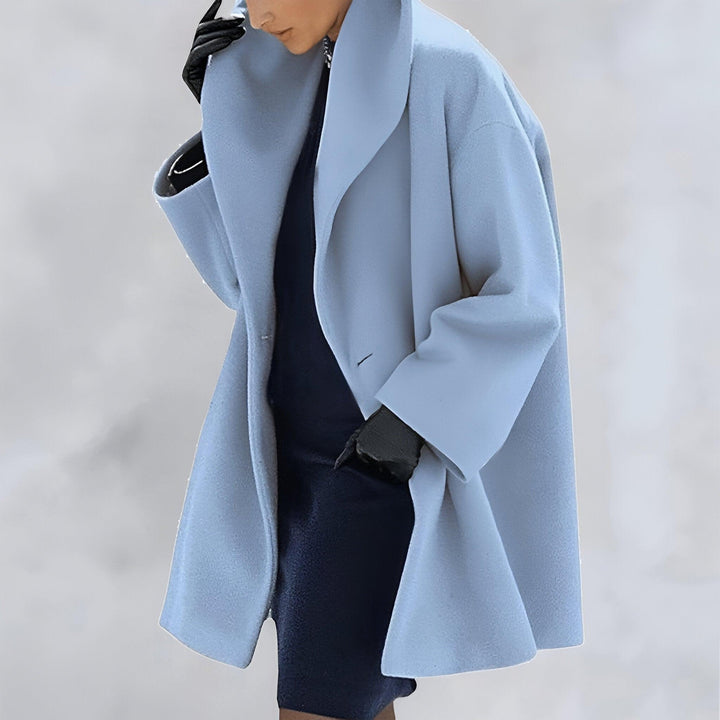 Lightweight oversized women's coat, a chic layering piece for spring and cooler fall days. Effortless fashion.