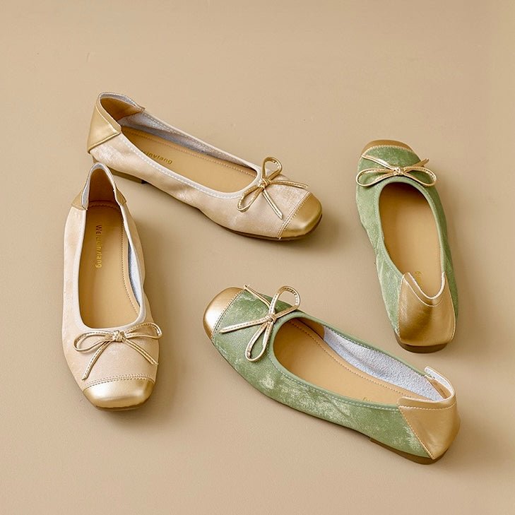 Comfortable women's square toe slip-on ballet flats, designed for all-day wear and stylish elegance.