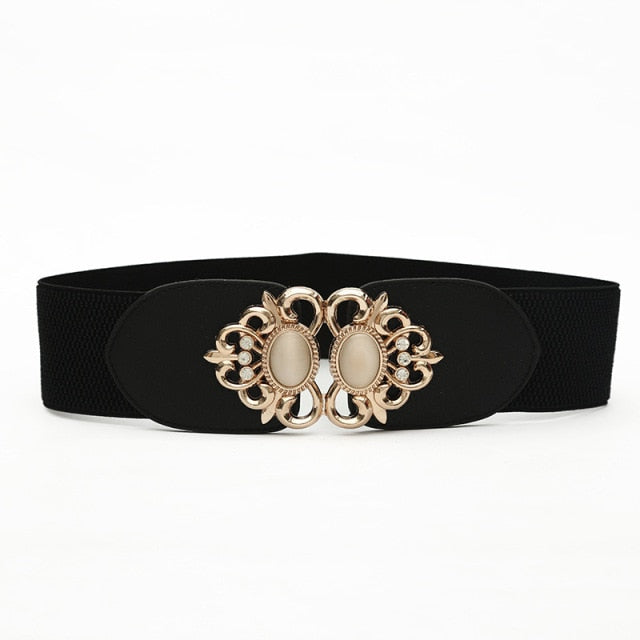 Stylish PU leather wide belt for women, perfect for tunics and creating definition effortlessly.